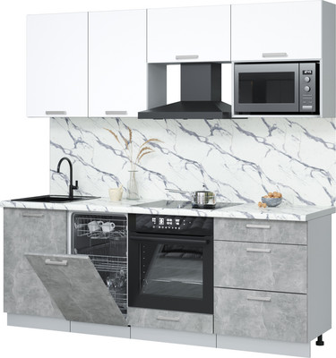 

Кухонный гарнитур, Мила Лайт 2.15-ПМ4