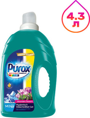Гель для стирки Purox Color Moutain Flowers (4.3л) -