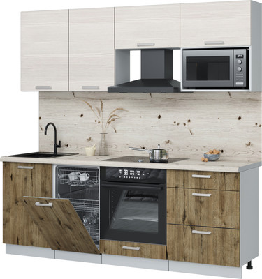 

Кухонный гарнитур, Мила Лайт 2.15-ПМ4