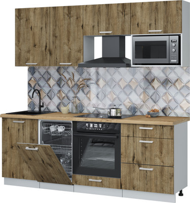 

Кухонный гарнитур, Мила Лайт 2.15-ПМ4