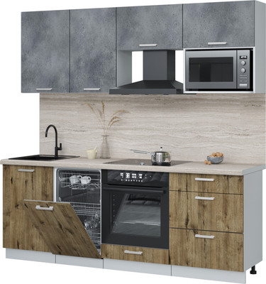 

Кухонный гарнитур, Мила Лайт 2.15-ПМ4