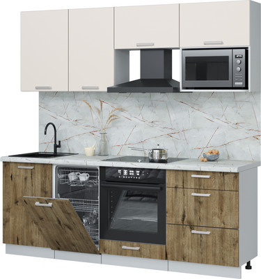 

Кухонный гарнитур, Мила Лайт 2.15-ПМ4