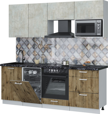 

Кухонный гарнитур, Мила Лайт 2.15-ПМ4