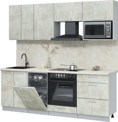 

Кухонный гарнитур, Мила Лайт 2.25-ПМ4