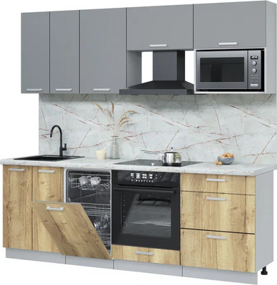 

Кухонный гарнитур, Мила Лайт 2.25-ПМ4