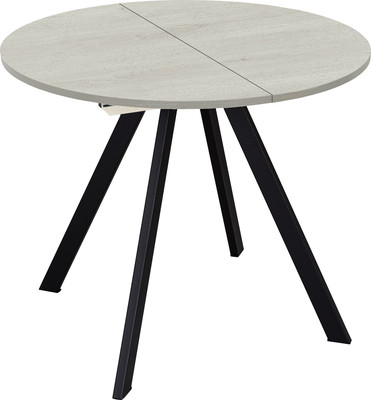 Обеденный стол Древпром М156 Пралеска ДП1-02-11 (самерсет/черный матовый) - 