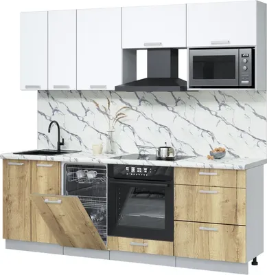 

Кухонный гарнитур, Мила Лайт 2.25-ПМ4