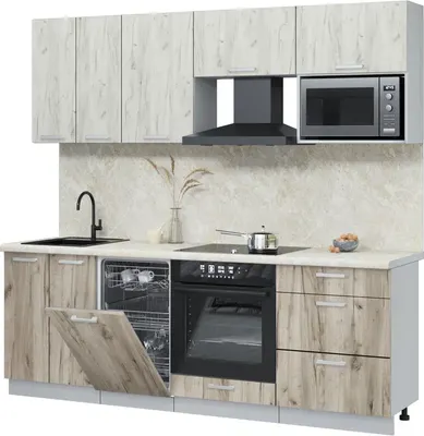 

Кухонный гарнитур, Мила Лайт 2.25-ПМ4