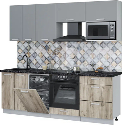 

Кухонный гарнитур, Мила Лайт 2.25-ПМ4