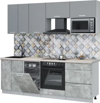 

Кухонный гарнитур, Мила Лайт 2.25-ПМ4