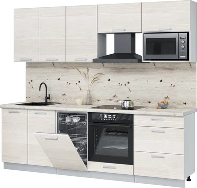 

Кухонный гарнитур, Мила Лайт 2.45-ПМ4