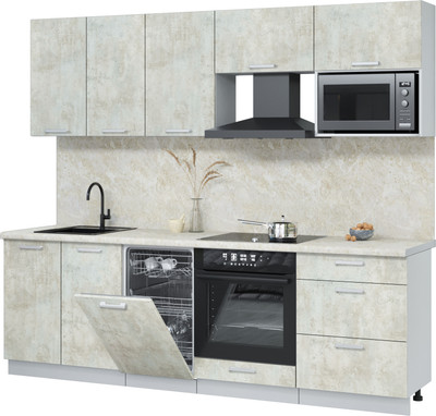 

Кухонный гарнитур, Мила Лайт 2.45-ПМ4