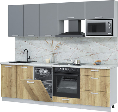 

Кухонный гарнитур, Мила Лайт 2.45-ПМ4