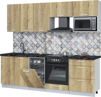 

Кухонный гарнитур, Мила Лайт 2.45-ПМ4