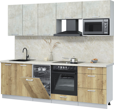 

Кухонный гарнитур, Мила Лайт 2.45-ПМ4