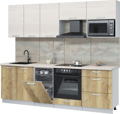 

Кухонный гарнитур, Мила Лайт 2.45-ПМ4