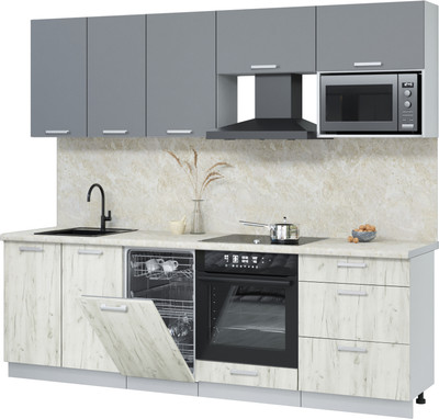 

Кухонный гарнитур, Мила Лайт 2.45-ПМ4