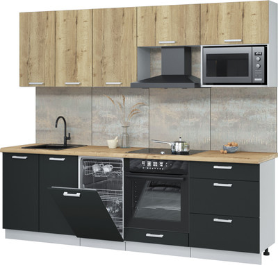 

Кухонный гарнитур, Мила Лайт 2.45-ПМ4