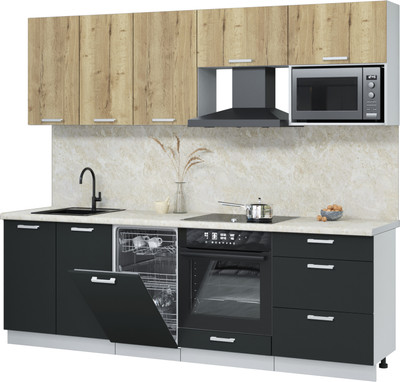 

Кухонный гарнитур, Мила Лайт 2.45-ПМ4