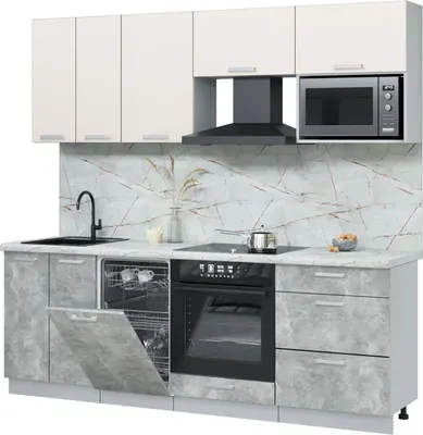 

Кухонный гарнитур, Мила Лайт 2.25-ПМ4