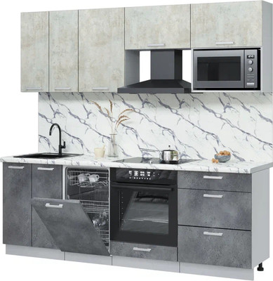 

Кухонный гарнитур, Мила Лайт 2.25-ПМ4