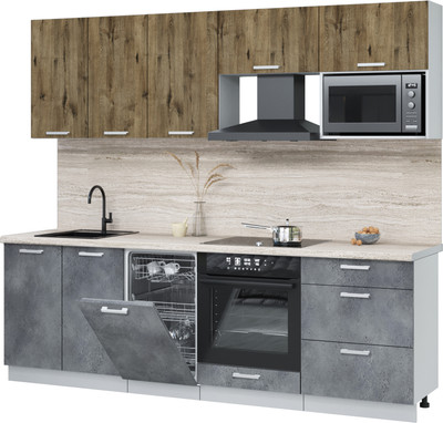 

Кухонный гарнитур, Мила Лайт 2.45-ПМ4