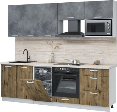 

Кухонный гарнитур, Мила Лайт 2.45-ПМ4