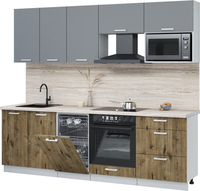 

Кухонный гарнитур, Мила Лайт 2.45-ПМ4