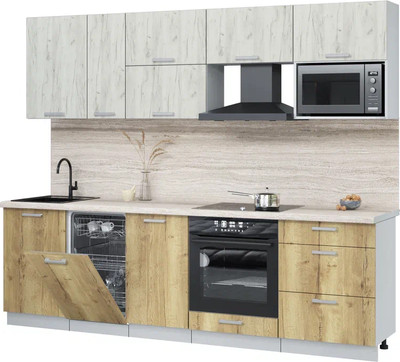 

Кухонный гарнитур, Мила Лайт 2.6-ПМ4