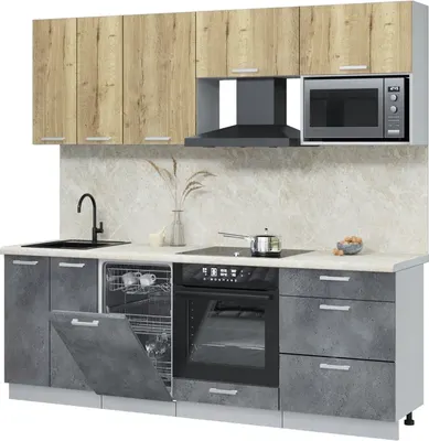 

Кухонный гарнитур, Мила Лайт 2.25-ПМ4