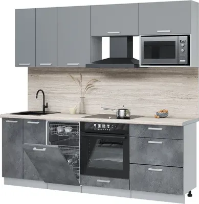 

Кухонный гарнитур, Мила Лайт 2.25-ПМ4