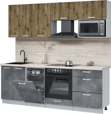 

Кухонный гарнитур, Мила Лайт 2.25-ПМ4