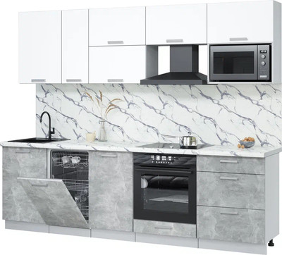 

Кухонный гарнитур, Мила Лайт 2.6-ПМ4