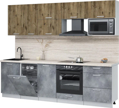 

Кухонный гарнитур, Мила Лайт 2.6-ПМ4