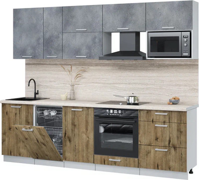 

Кухонный гарнитур, Мила Лайт 2.6-ПМ4