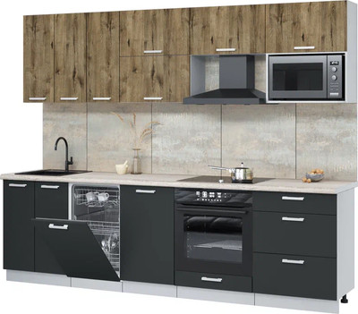 

Кухонный гарнитур, Мила Лайт 2.7-ПМ4