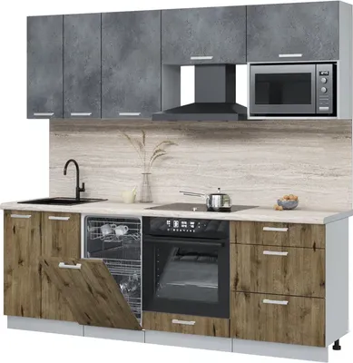 

Кухонный гарнитур, Мила Лайт 2.25-ПМ4