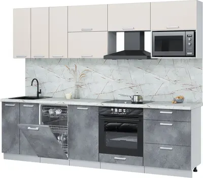 

Кухонный гарнитур, Мила Лайт 2.7-ПМ4