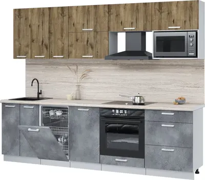 

Кухонный гарнитур, Мила Лайт 2.7-ПМ4