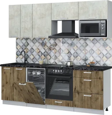 

Кухонный гарнитур, Мила Лайт 2.25-ПМ4