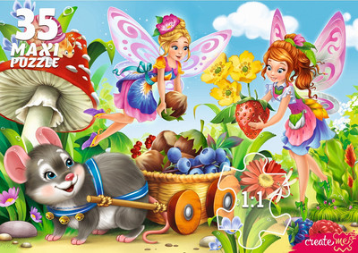 Пазл РЫЖИЙ КОТ Феи малышки / ПМ35-3004 - 