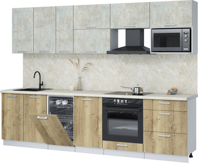 

Кухонный гарнитур, Мила Лайт 2.9-ПМ4