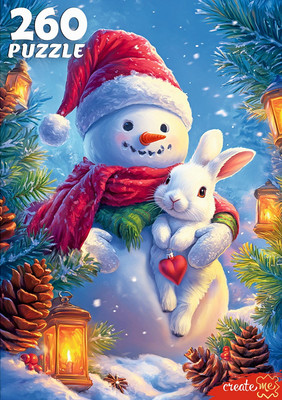 Пазл РЫЖИЙ КОТ Снеговик / Х260-7612 (260эл) - 