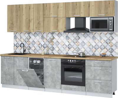 

Кухонный гарнитур, Мила Лайт 2.9-ПМ4