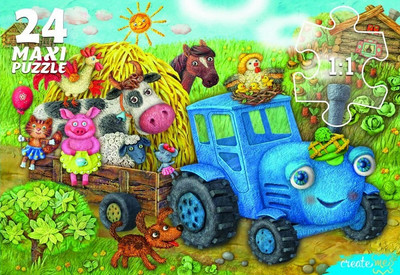 Пазл РЫЖИЙ КОТ Весёлый Трактор / П24-7730 - 