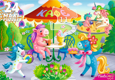 Пазл РЫЖИЙ КОТ Единороги / П24-7732 (24эл) - 