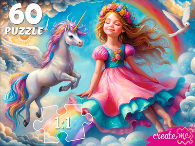 Пазл РЫЖИЙ КОТ Принцесса в волшебном мире / Ф60-8261 (60эл) - 