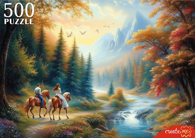 

Пазл, Пара на лошадях в горах / Ф500-8263