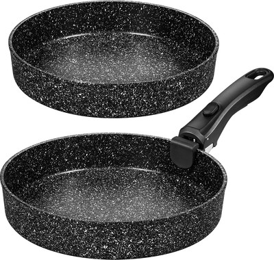 Набор сковородок Elan Gallery Гармония Вкуса Черный Мрамор / 121203 - 