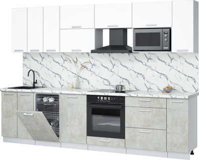 

Кухонный гарнитур, Мила Лайт 3.0-ПМ4